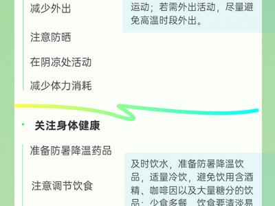 高溫熱浪來襲，這些健康防護要做好