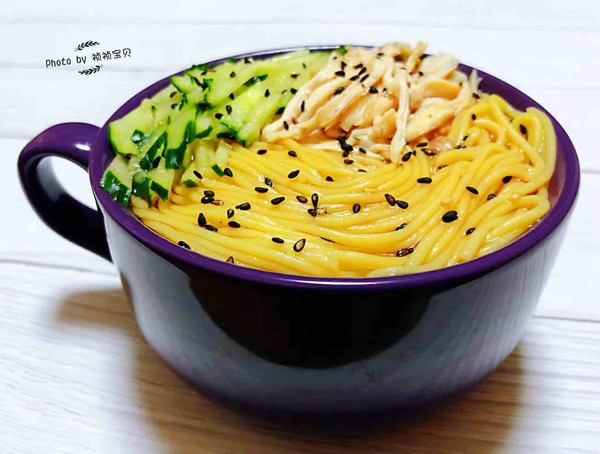 雞絲青瓜涼面的做法-家常味煮菜譜
