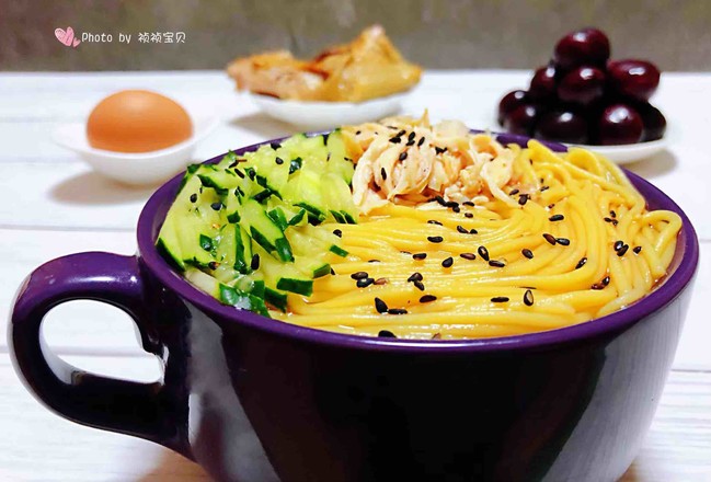 雞絲青瓜涼面的做法-家常味煮菜譜