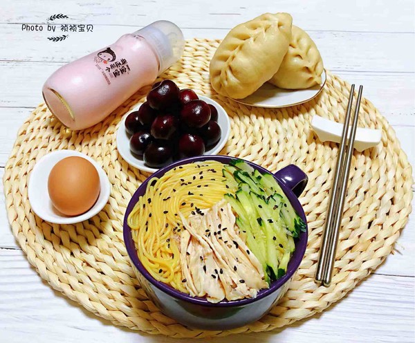 雞絲青瓜涼面的做法-家常味煮菜譜
