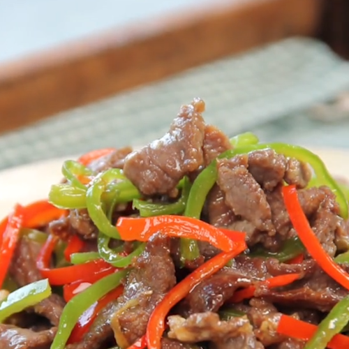 青椒牛肉的做法-家常味炒菜譜