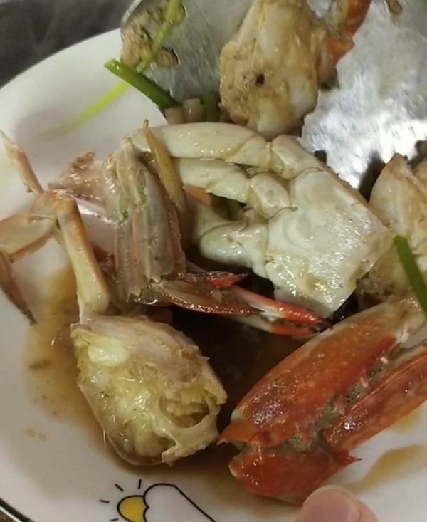 蔥姜梭子蟹的做法-咸鮮味炒菜譜