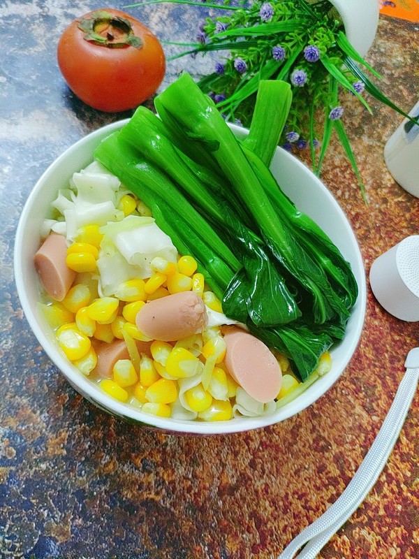 玉米火腿魚腩湯粉的做法-家常味煮菜譜