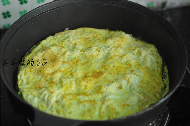 西藍(lán)花千層餅的做法-家常味烙菜譜