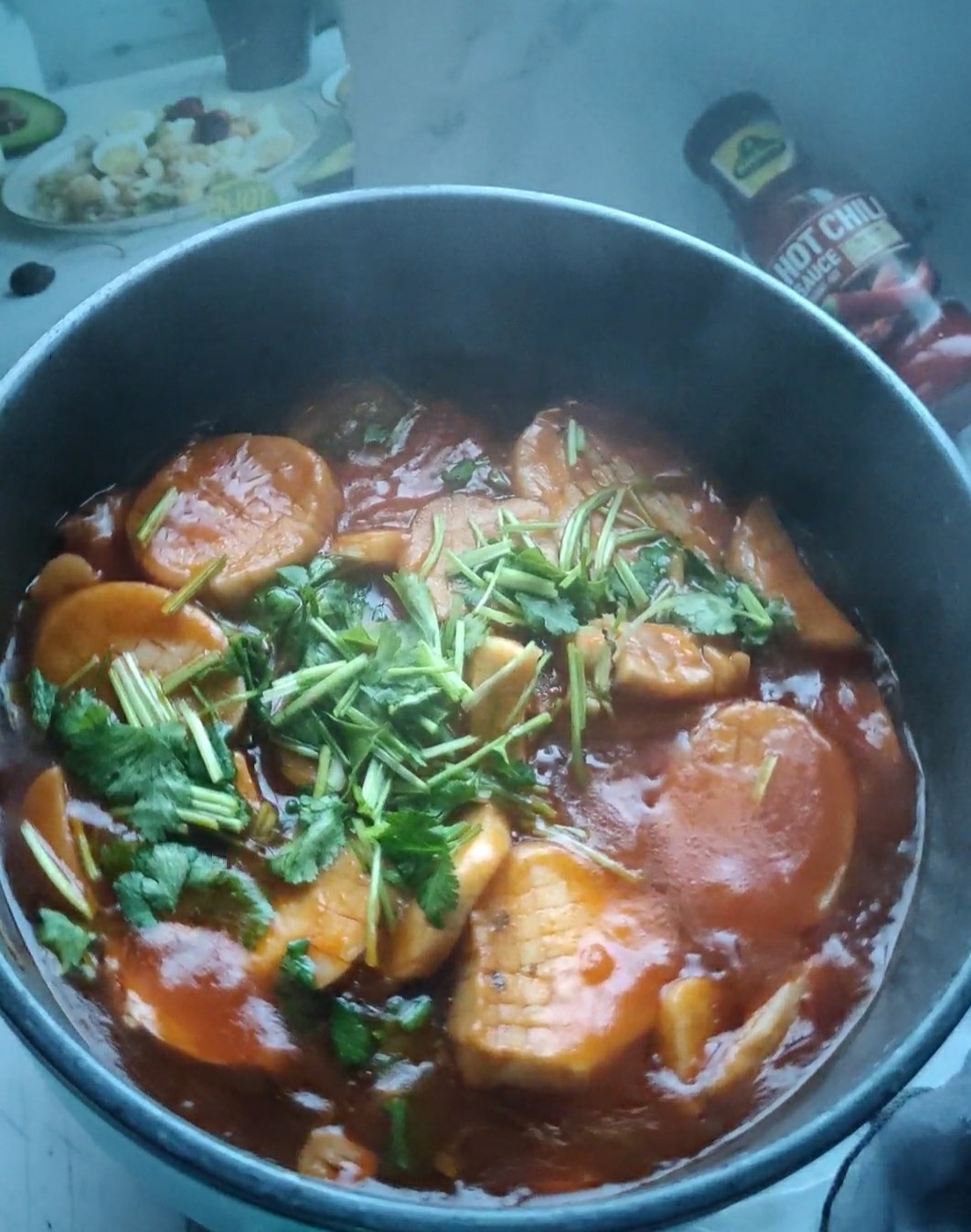 番茄辣醬杏鮑菇的做法-酸辣味煎菜譜