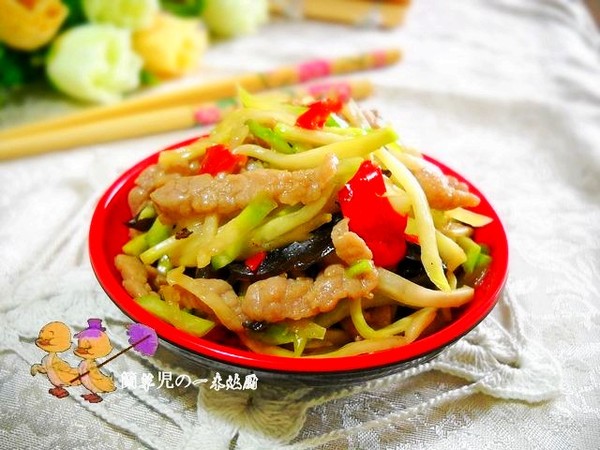 鮮榨菜木耳肉絲的做法-咸鮮味炒菜譜-易網健康養生網 鮮榨菜木耳肉絲的做法-咸鮮味炒菜譜
