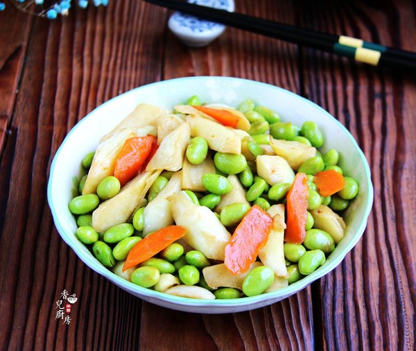 茭白炒毛豆子的做法-咸鮮味燒菜譜