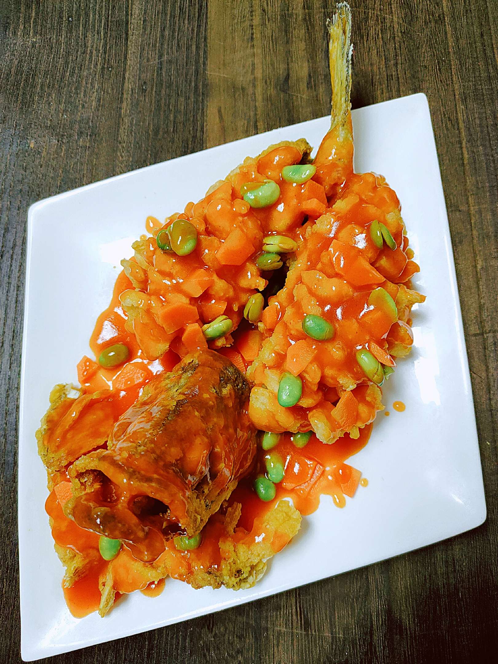 松鼠鱖魚(yú)的做法-酸甜味炸菜譜