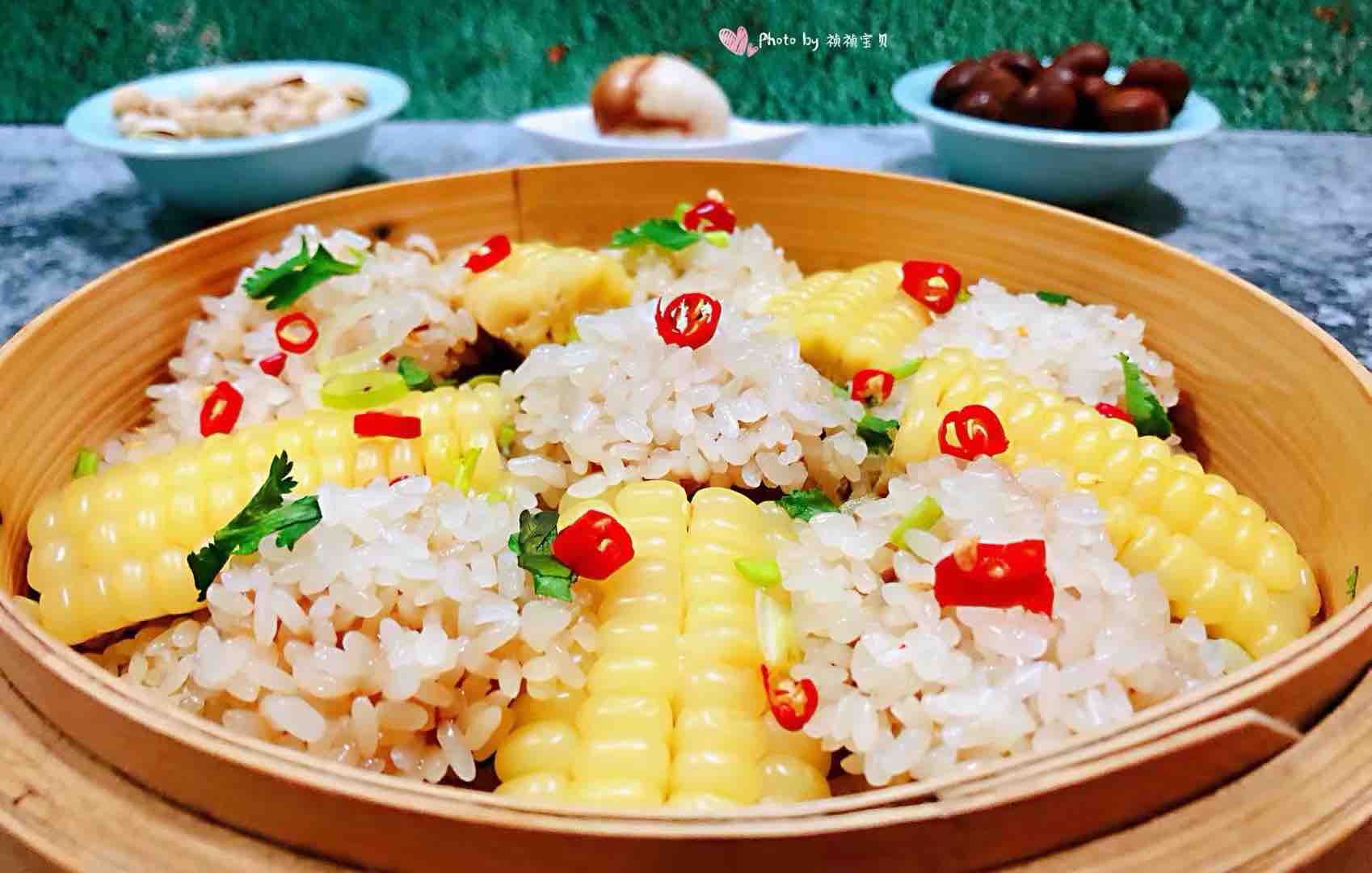 糯米排骨蒸玉米的做法-咸鮮味蒸菜譜