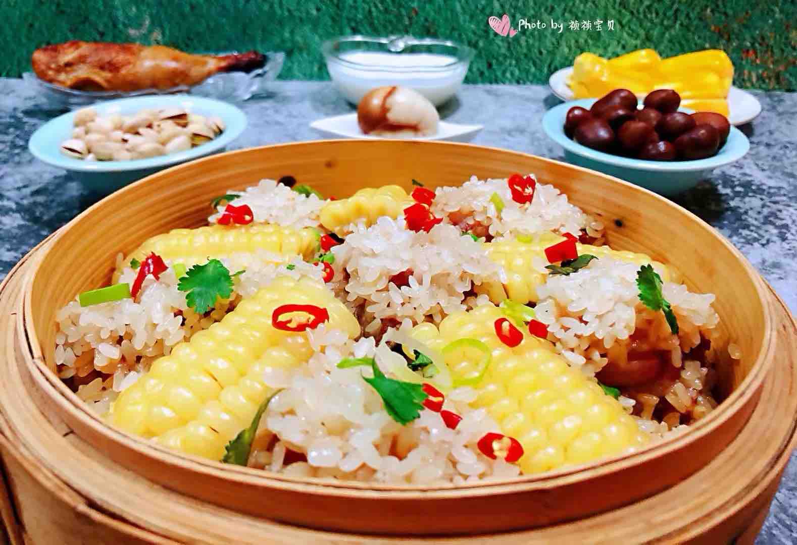 糯米排骨蒸玉米的做法-咸鮮味蒸菜譜